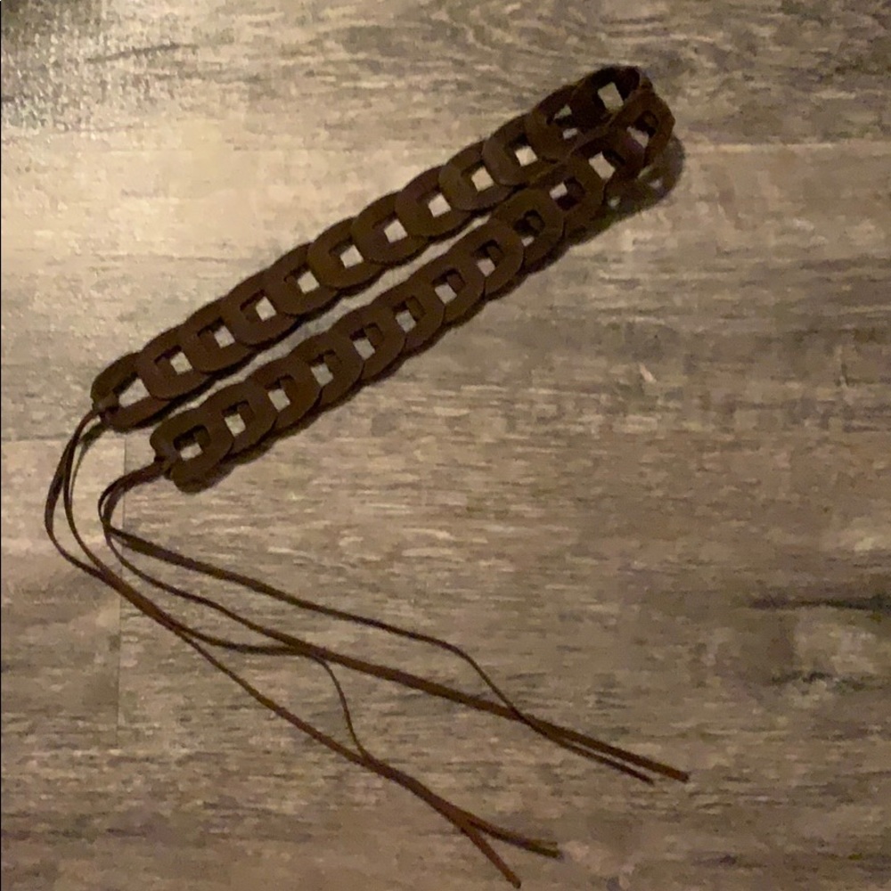 Suede/Leather Tie Belt
